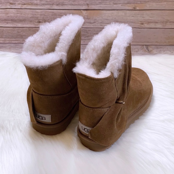 UGG Classic Mini Twist Bootie In Chestnut - Picture 4 of 7